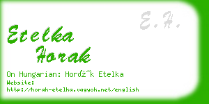 etelka horak business card
